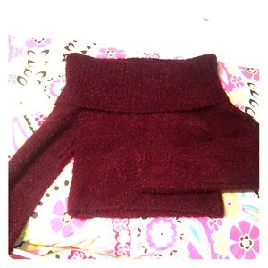 Maroon off the shoulder sweater